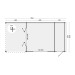  Tuindeco | Tuinhuis Sibella met Overkapping 280 cm 202828-01